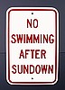 Swim Area Signs